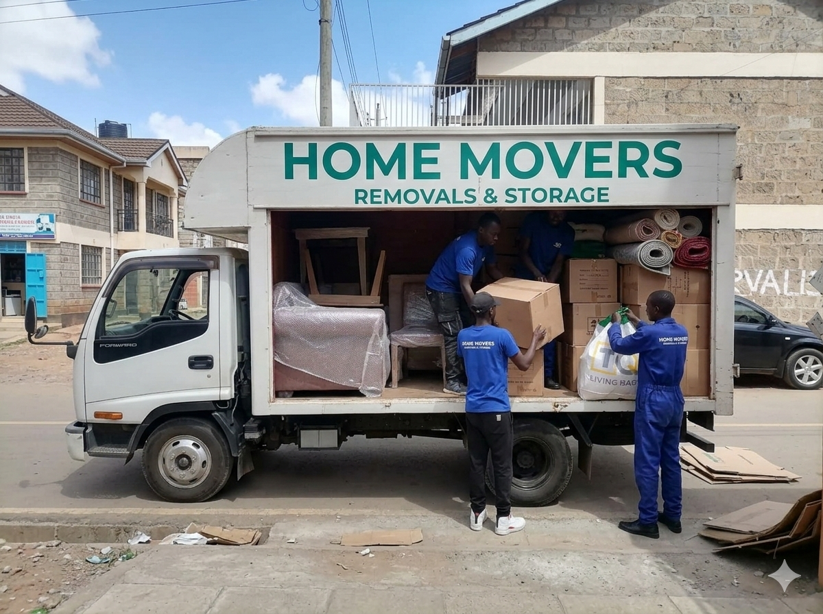 Fully loaded moving truck on highway representing cross-country long distance moving services